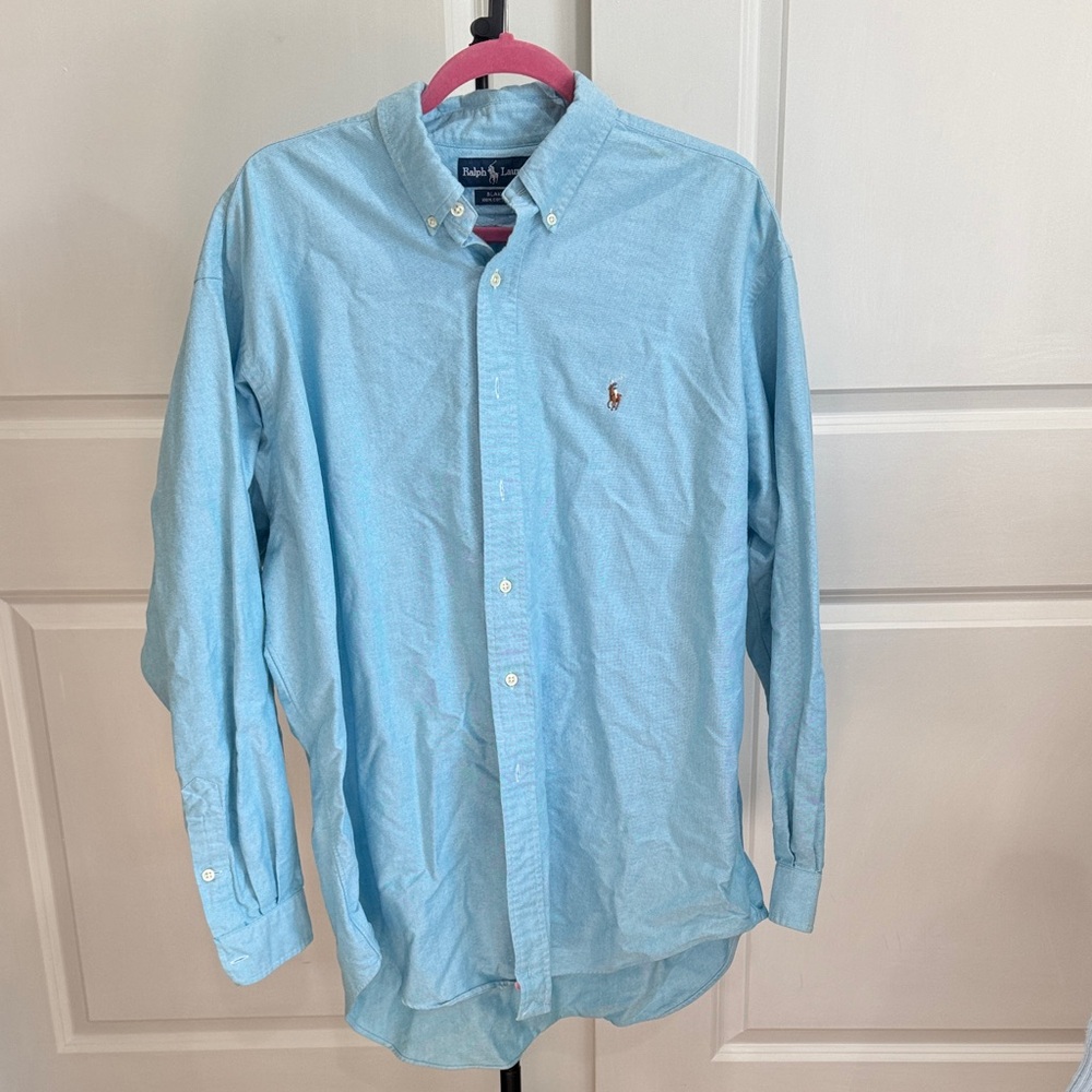 Polo by Ralph Lauren Men's Light Blue Button Down Shirt
